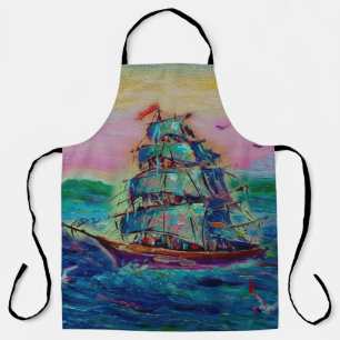 Kunstmalerei Öl Farbe barque Glück thailandabstra Schürze
