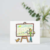 Kunstmalerei Postkarte (Stehend Vorderseite)
