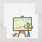Kunstmalerei Postkarte (Vorne/Hinten)