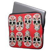 Kunstmalerkulle in mehrfarbigem, modernem Rot Laptopschutzhülle (Vorderseite Links)