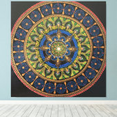 Kunstmauer Mandala, Kunstwerke, Wanddekoration, ei Leinwanddruck (Insitu (Holzboden))