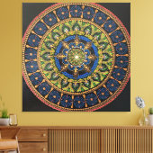 Kunstmauer Mandala, Kunstwerke, Wanddekoration, ei Leinwanddruck (Insitu (Wohnzimmer))