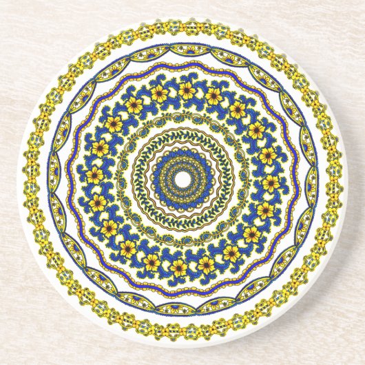 Kunstmeditations-Mandala-Untersetzer Getränkeuntersetzer (Vorne)