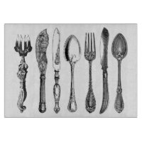 Kunstmesser und Gabel der Vintagen Küchenzeile