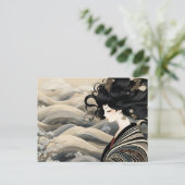 Kunstmode gestreiftes Muster Postkarte (Stehend Vorderseite)