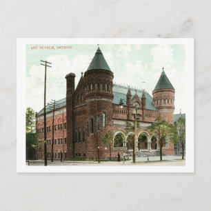 Kunstmuseum, Detroit, 1907 Vintag Postkarte
