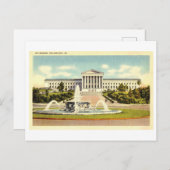 Kunstmuseum in Philadelphia, Pennsylvania, Vintag Postkarte (Vorne/Hinten)
