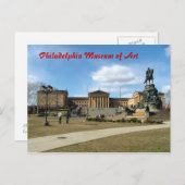 Kunstmuseum Philadelphia Postkarte (Vorne/Hinten)