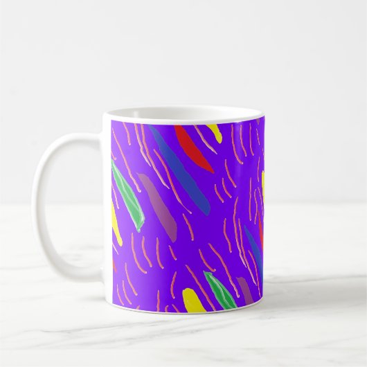 Kunstmuster auf brüchig lila kaffeetasse (Links)