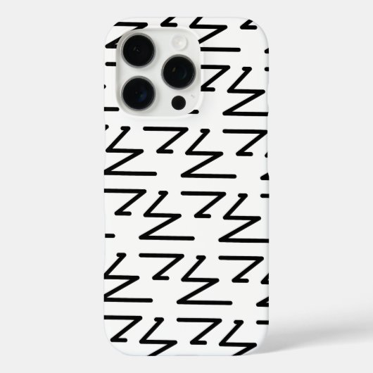 Kunstmuster-Design in Schwarz und Weiß Case-Mate iPhone Hülle (Rückseite)