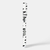 Kunstmuster-Design in Schwarz und Weiß Case-Mate iPhone Hülle (Rückseite / Rechts)