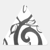 Kunstmuster Dreieckiger Aufkleber (Vorderseite)