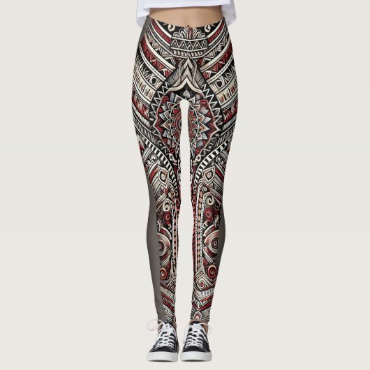 Kunstmuster Leggings (Vorderseite)