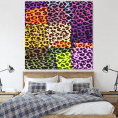 Kunstmuster Leoparden abstrakte Textur Leinwanddruck (Insitu (Schlafzimmer))