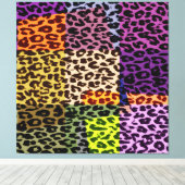 Kunstmuster Leoparden abstrakte Textur Leinwanddruck (Insitu (Holzboden))