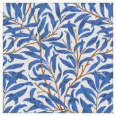 Kunstmuster William Morris blaue Weidenzweige Stoff (Nahaufnahme)