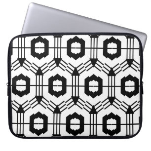Kunstnahtloses Muster. Vintager geometrischer Hint Laptopschutzhülle