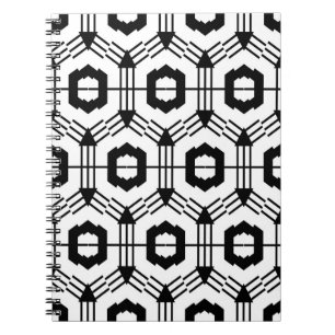 Kunstnahtloses Muster. Vintager geometrischer Hint Notizblock