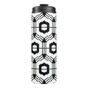 Kunstnahtloses Muster. Vintager geometrischer Hint Thermosbecher