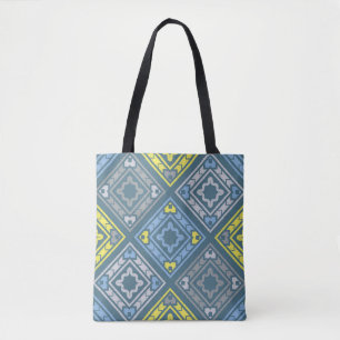 Kunstnahtloses Muster. Volksmotiv. Vintage Geometr Tasche