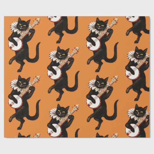 KUNSTNOUVEAU SCHWARZER CAT-LECH Packpapier (Flach)