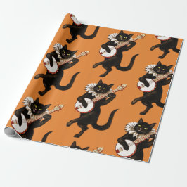 KUNSTNOUVEAU SCHWARZER CAT-LECH Packpapier