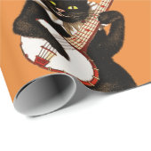 KUNSTNOUVEAU SCHWARZER CAT-LECH Packpapier (Rolleneckpunkt)