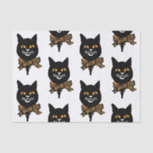 KUNSTNOUVEAU SCHWARZER CAT-Seidenpapier Seidenpapier (Vorderseite)