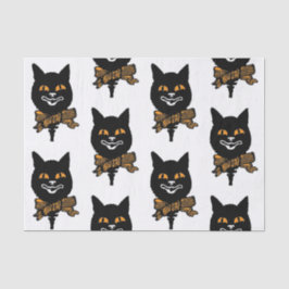 KUNSTNOUVEAU SCHWARZER CAT-Seidenpapier Seidenpapier