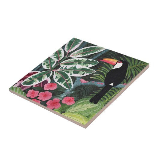 Kunstpalmenblätter Fliese (Seite)