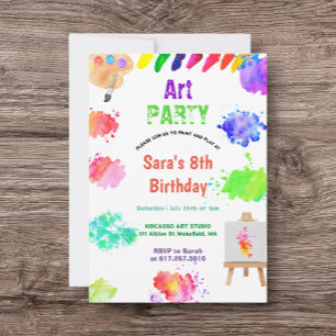 Kunstparty für jedes Alter Paint Party Geburtstag Einladung