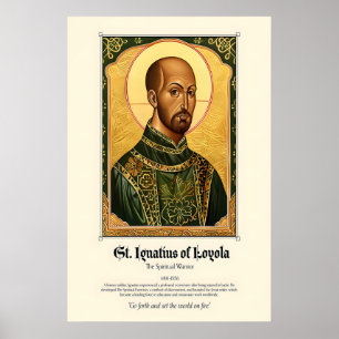 Kunstplakat St. Ignatius von Loyola Jesuitengründe Poster