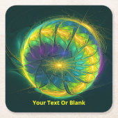 Kunstplasma Rechteckiger Pappuntersetzer (Vorderseite)