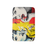 Kunstportrait mit zwei Pop Badematte (Vorderseite Vertikal)