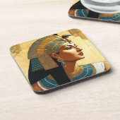 Kunstportrait von Cleopatra Getränkeuntersetzer (Linke Seite)