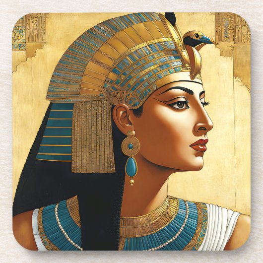 Kunstportrait von Cleopatra Getränkeuntersetzer (Vorderseite)