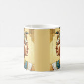 Kunstportrait von Cleopatra Kaffeetasse (Mittel)