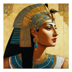 Kunstportrait von Cleopatra Poster