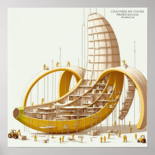 Kunstposter - Banane - Projekt: Architektur Poster