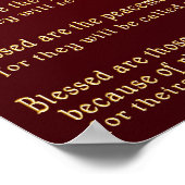 Kunstposter Beatitudes Poster (Ecke)