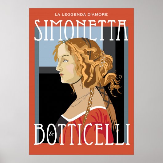 Kunstposter: Botticelli Simonetta Vespuci: 20x28 Poster (Vorne)