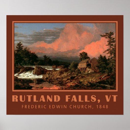 Kunstposter der Kirche "Rutland Falls" Poster (Vorne)