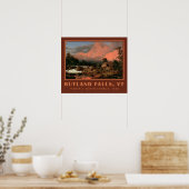 Kunstposter der Kirche "Rutland Falls" Poster (Küche)