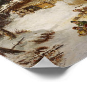 Kunstposter des Winterprotokollhauses Poster (Ecke)