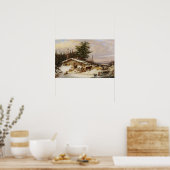 Kunstposter des Winterprotokollhauses Poster (Küche)