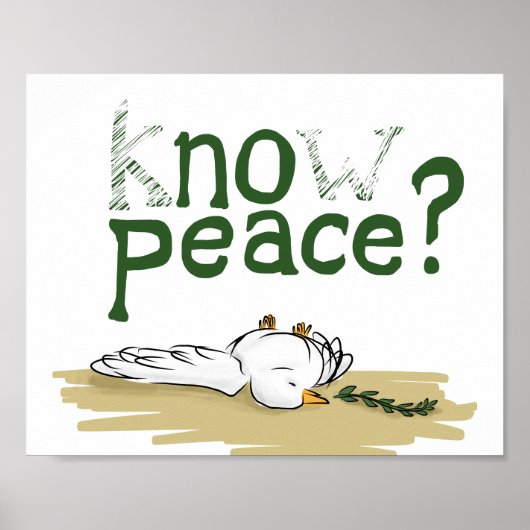 Kunstposter für Bürgerrechtsproteste 'Frieden kenn Poster (Vorne)