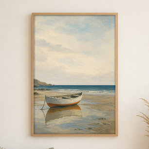 Kunstposter im Wasserfarbenstil: Ruderboot bei Ebb Poster
