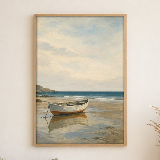 Kunstposter im Wasserfarbenstil: Ruderboot bei Ebb Poster