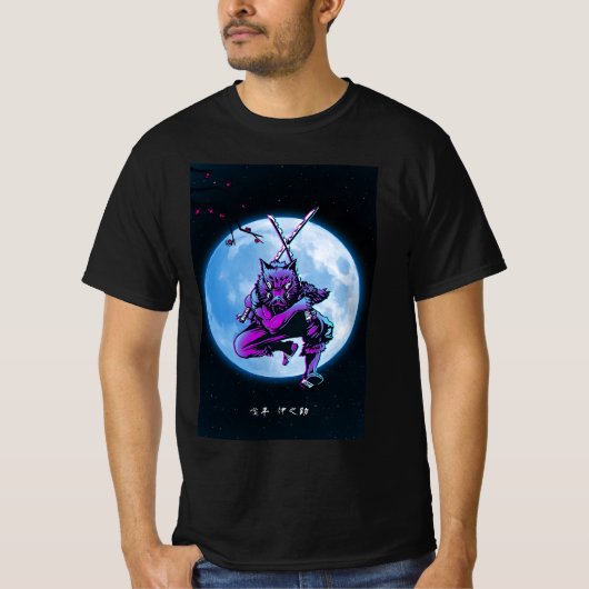 "Kunstposter Inosuke unter dem Mond" T-Shirt (Vorderseite)