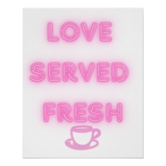 Kunstposter inspiriert von rosa Neonlichtern Poster (Vorderseite)